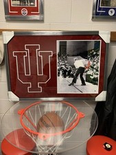 Autographed/Signed Bobby Bob Knight Chair Throw Indiana 16x20 Framed 38x26