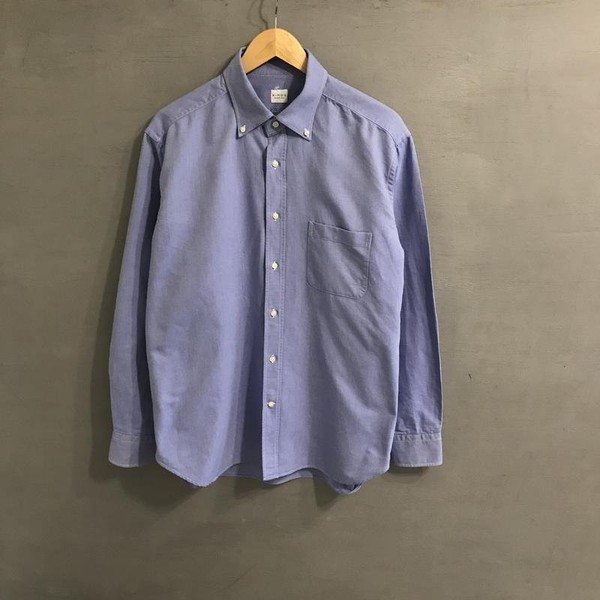 Men Kiro’s Bolzano Bozen Shirt Blue Cotton 46 /