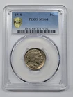 1916 5c Buffalo Nickel PCGS MS64 Early Tougher Date Gem Luster PQ *K1006