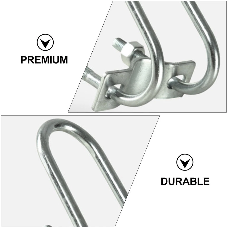 Porta di ombrello da patio esterno a forma di a U per triciclo (argento) - Immagine 4 di 4