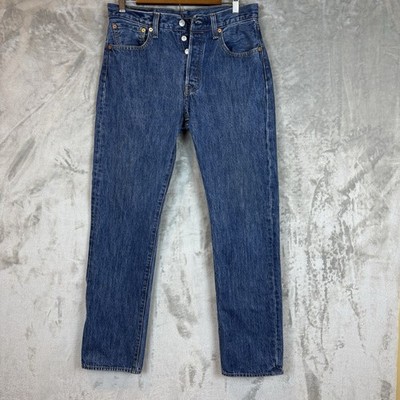 Levis 501 Classic Straight Blue Denim Original Fit Jeans Men s 31x32
