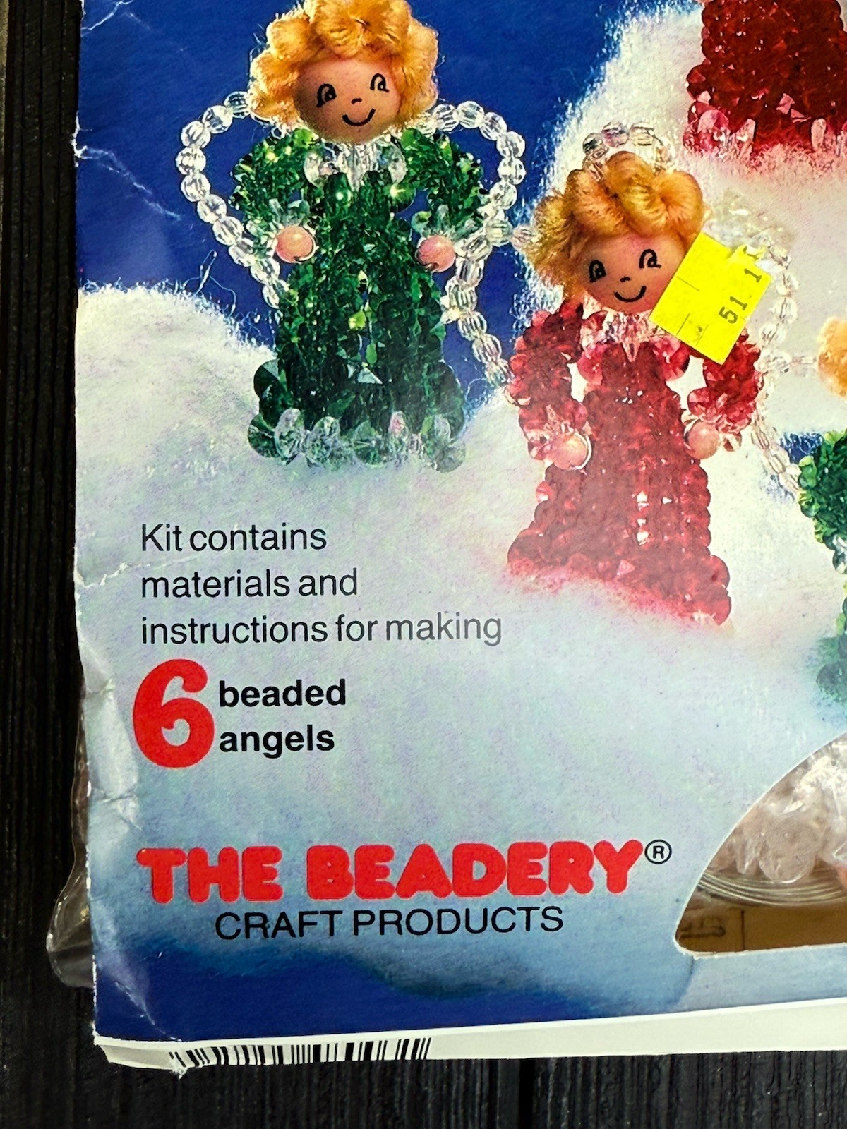 🎄 The Beadery Christmas Angels Kit – 1988 – 6 Beaded Ornaments – Unopened
