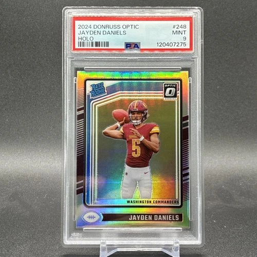 2024 Panini Donruss Optic Rated Rookie Jayden Daniels #248 Holo Prizm (RC) PSA 9