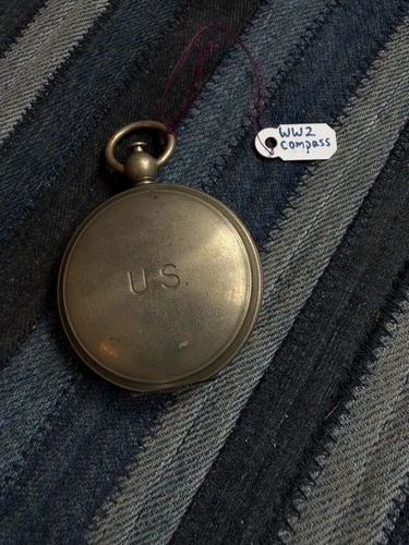 Vintage Original WW2 Wittnauer Military Compass Working US issued