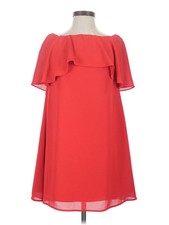 H By Halston Women Red Cocktail Dress 2