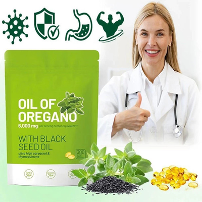 #ad Oil of Oregano 300 Softgels with Black Seed Oil 6000mg Oregano Oil $8.28