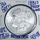 1881 S BU UNCIRCULATED MORGAN SILVER DOLLAR AUTHENTIC U.S.MINT FREESHIPPING 4348
