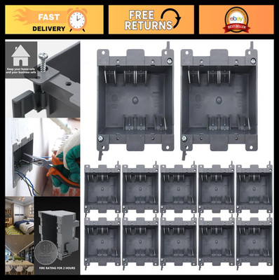 Double Gang Old Work Electrical Box, 26 cu in, 12 Pack - Switch & Receptacle Hou