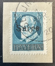 SAAR 1920 21 gestempelt TADELLOS auf BRIEFST&Uuml;CK (07163