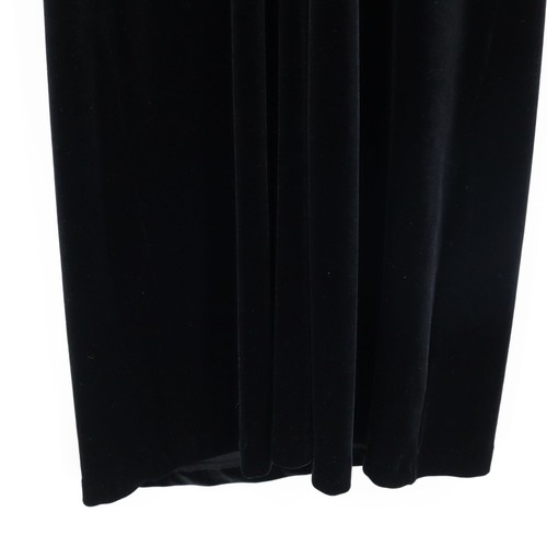 Oscar de la Renta Velour Hausmantel Damen S schwarz Vintage Old Money Klassiker - Bild 9 von 20