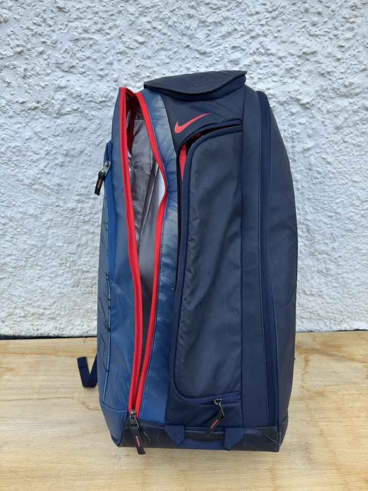 Nike Large Training Backpack Navy Red - Insulated Cooler Pocket - Utility Bag - Image 2 of 4