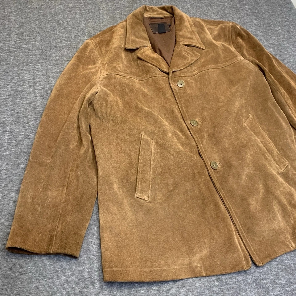 J CREW MENS SUEDE JACKET BROWN SIZE XL - Image 2 of 4