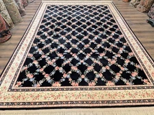 Karastan Rug 8.8 x 12 Garden of Eden #509/1270, Ebony Trellis, Wool