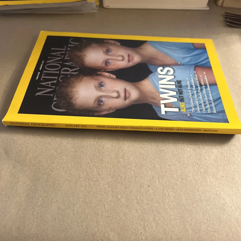NATIONAL GEOGRAPHIC  JAN 2012 -TWINS: ALIKE BUT NOT ALIKE- NEW/BAGGED Foto 3 de 4