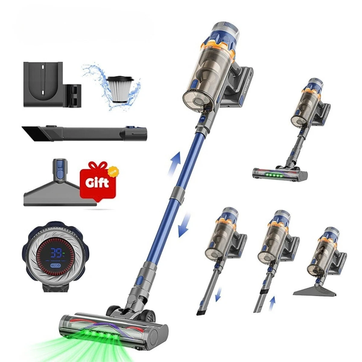 Aspirateur Main Black & Decker 3,6V - Sans Fil, Eau Et Poussière - Bleu, 70dB - Neuf