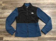 The North Face Womens Small Black  Blue Full Zip Fleece Jacket