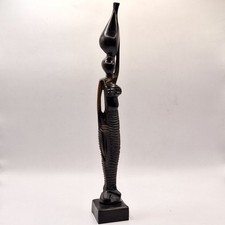 Afrikanische Figur Frau Holzskulptur handgeschnitzt Deko Kunst Afrika Unikat 30
