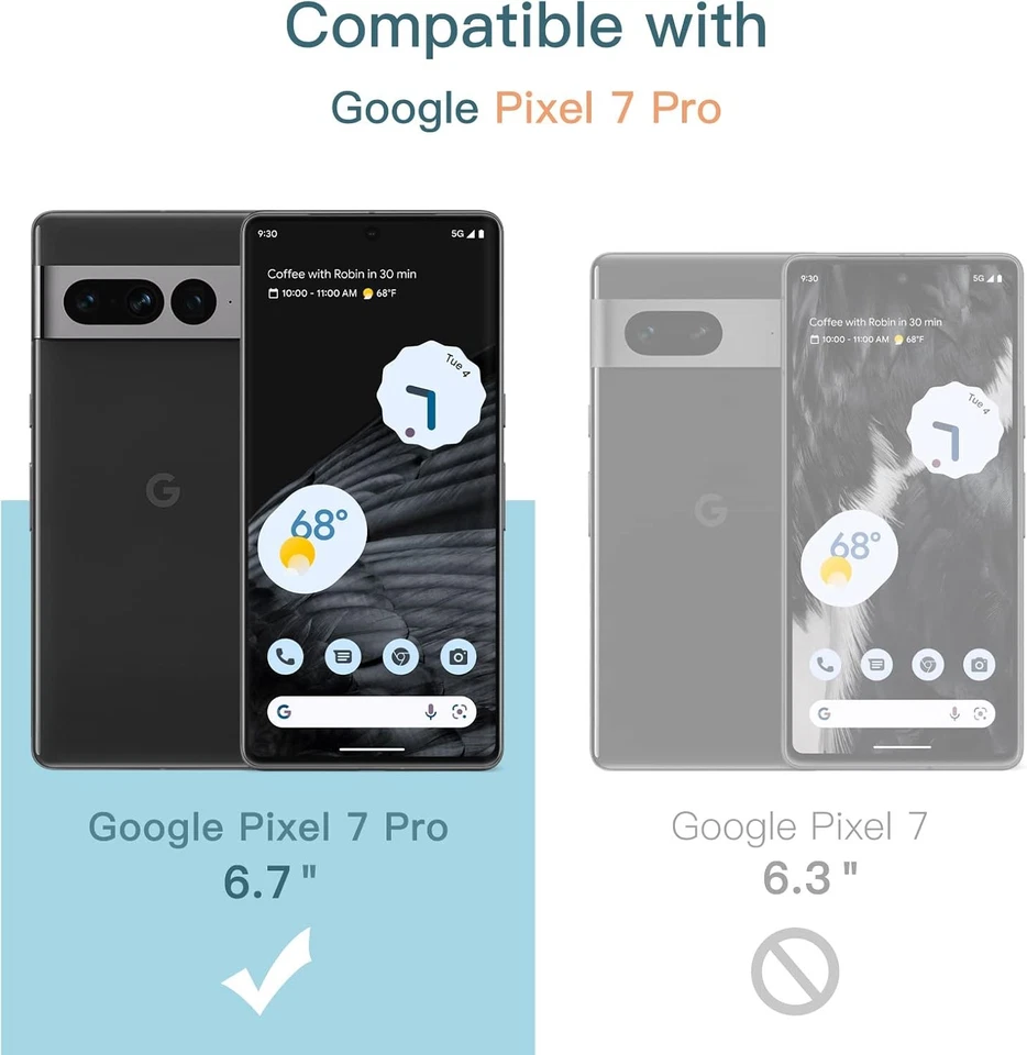 JETech Screen Protector for Google Pixel 7 Pro with Camera Lens Clear  - Image 2 of 4