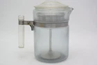 Vintage Pyrex Flameware Glass Coffee Pot 6 Cup Percolator Stovetop 7826B W/Lid