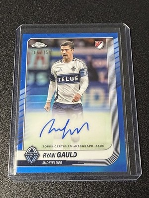 2025 Topps Chrome MLS Ryan Gauld Auto Autograph Blue Refractor #/150 Whitecaps