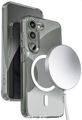 Samsung Galaxy S23 Plus Clear Magnetic Case with MagSafe Wireless Charger