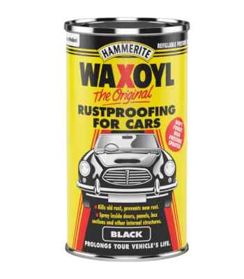 Hammerite Waxoyl Rostschutz Spray Behandlung für Autos Schwarz 2,5L