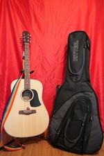 Well Looked After, Aria Aw130 Dreadnought, Solid Top Acoustic Guitar With Case .