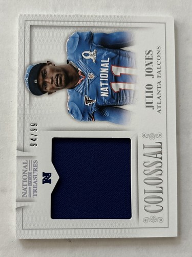 Carte NFL 2014 National Treasures Julio Jones Patch /10, 3 Couleurs, Falcons, Non Gradée