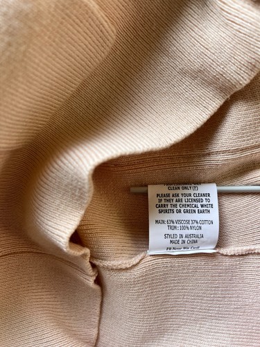 Alannah Hill - Size 14 - Women's "I'll Never Win Cardi" Apricot Cardigan - Picture 8 of 16