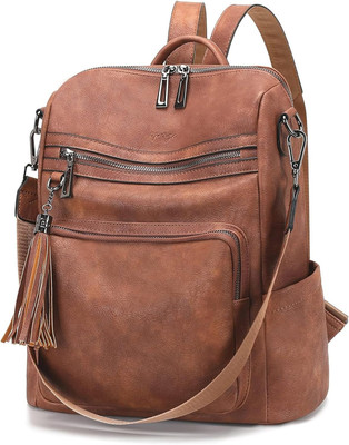 Stylish Leather Backpack Purse with Tassels for Women - Travel & Daily Use