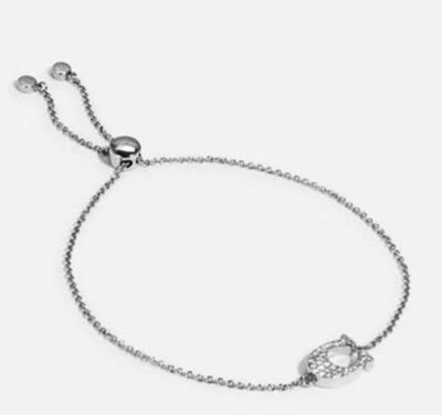 COACH♥Pave Signature Slider Braceletブレスレット91427 COACH PAVE Signature Silver Color Bracelet. MSRP $78 New | eBay