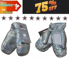 GLOVES Swiss Tech Toddler Ski Mittens Iridescent Silver Waterproof Thinsulate