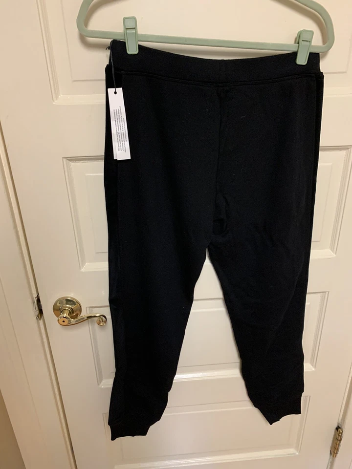 Pantalones de chándal Wilt para mujer a rayas de terciopelo negros talla mediana nuevos con etiquetas Foto 2 de 4