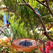 Hanging Bird Bath with Solar Fountain Pump,for Bird Bath, Feeder and Drinking