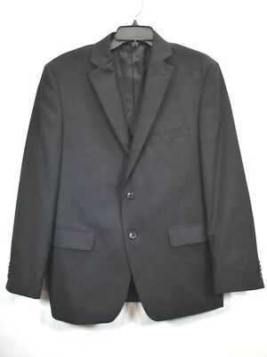 Marc Anthony Mens Black Pinstripe 2 Button Notch Lapel Wool Jacket Blazer 42S