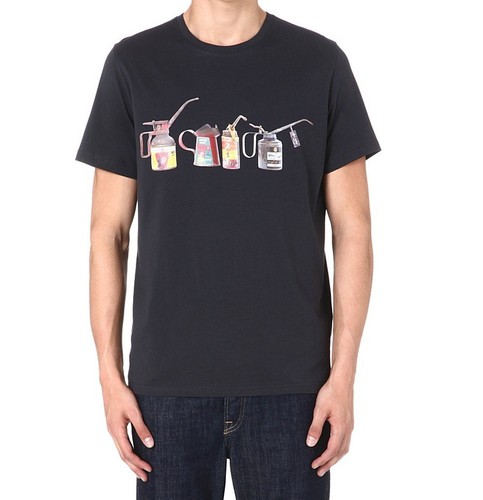 Paul Smith Oil Cans Print T Shirt 