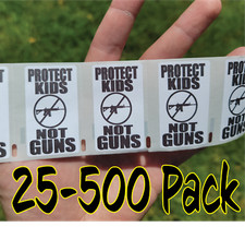 Protect Kids Not Guns Stickers 25-500 Pack Labes Decal Anti Gun Control Sense Protect Kids Not Guns Stickers 25-500 Pack Labes Decal Anti Gun Control Sense