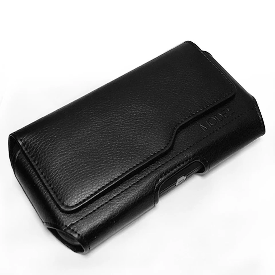 Black Leather Pouch Belt Clip Loop For Nokia G400 5G Fits with Otterbox Case ON - Image 4 of 4