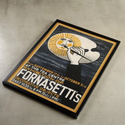 Vintage Fornasetti Lithograph Exhibition Poster 1959 London Offset