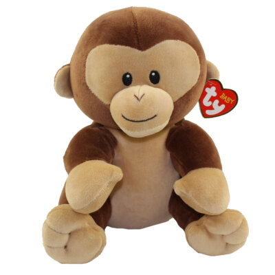 Baby TY - BANANA the Monkey (Medium Size - 8 inch) - New BabyTy Stuffed Animal