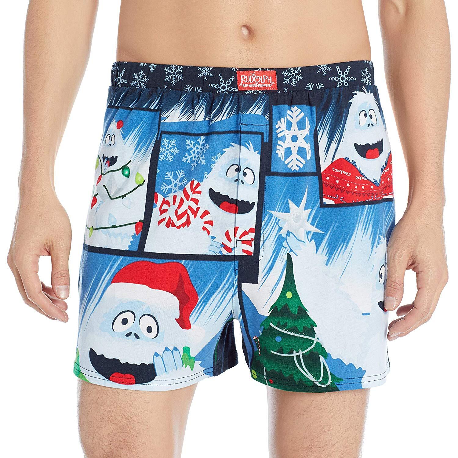 Рудольф Красноносый Северный олень в шароварах с выражением лица Боксеры Синие Маленькие 2190₽