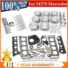 Engine Pistons Gaskets Overhaul Kit For M278 Mercedes-Benz S500 W221 4.6 4.7L V8