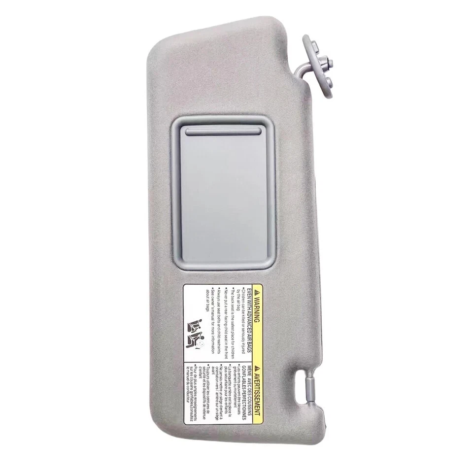 Viseira solar cinza para motorista esquerdo com espelho Toyota Tacoma 2015 2014 2013 2012 2011 - Imagem 3 de 4