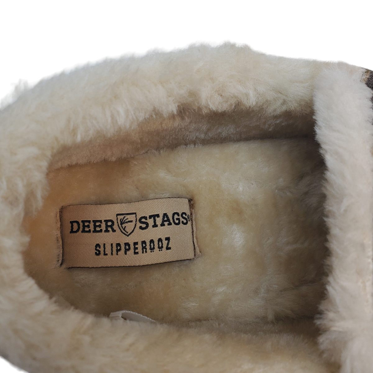 Deer Stags Mens  Shoes Spun Faux Fur Cozy Moccasin Slippers Brown Camo 9M Deer Stags Mens Shoes Spun Faux Fur Cozy Moccasin Slippers  main image 2