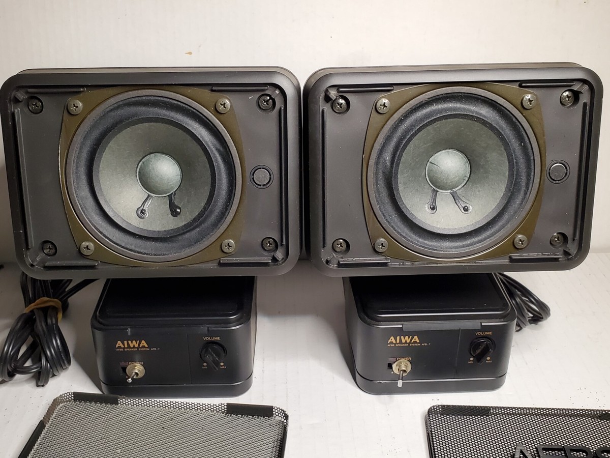 AIWAアイワ AFB-7 fullrange speaker system Vintage Aiwa AFBS Full Range Powered Speaker System AFB-7U