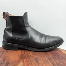Allen Edmonds Liverpool Boots Men's 11D Black Leather Chelsea Dainite Port Moto
