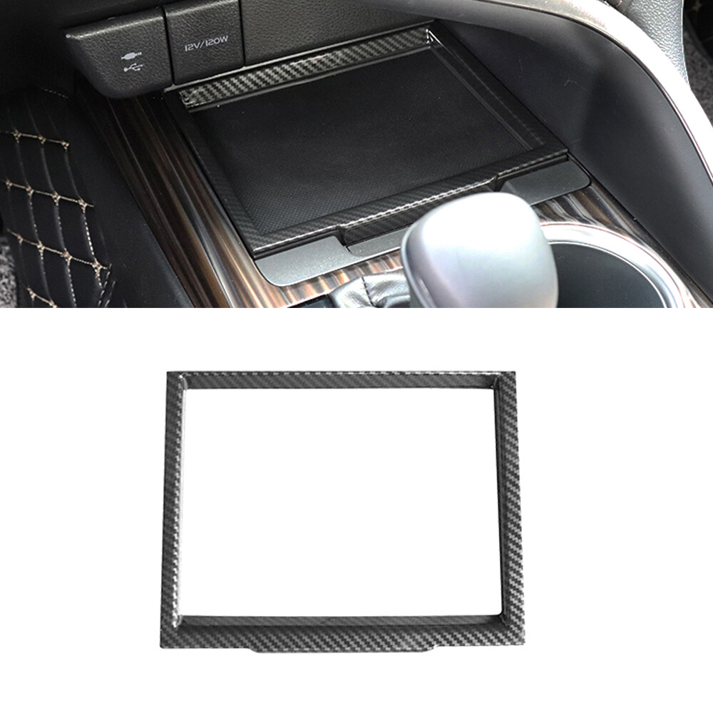 Cigarette Lighter Storage Box Panel For Toyota Camry 2018-2023 ABS Carbon  Fiber
