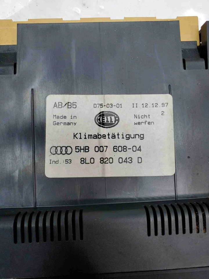 1998 奥迪 A4 原始设备制造商加热器空调控制面板 TEMP NAVI 加热座椅 8L0820043D 99 — 第 4/4 张图片