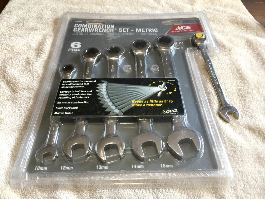 NEW Ace Hardware GearWrench 6 Piece Metric Racheting Set Gear Wrench 2194694