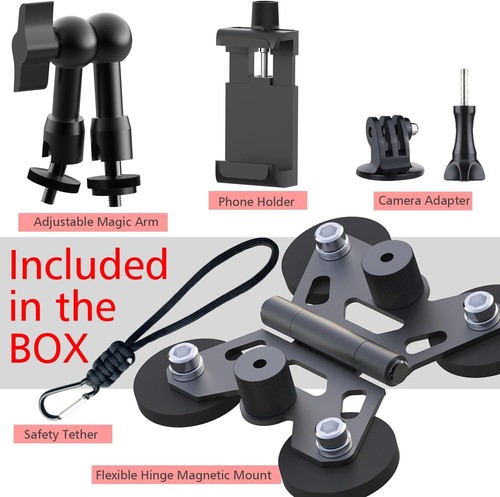 Support de clôture magnétique pour téléphone portable pour iPhone, support de poteau pour Mevo Start, GoPro et A - Photo 6 sur 6